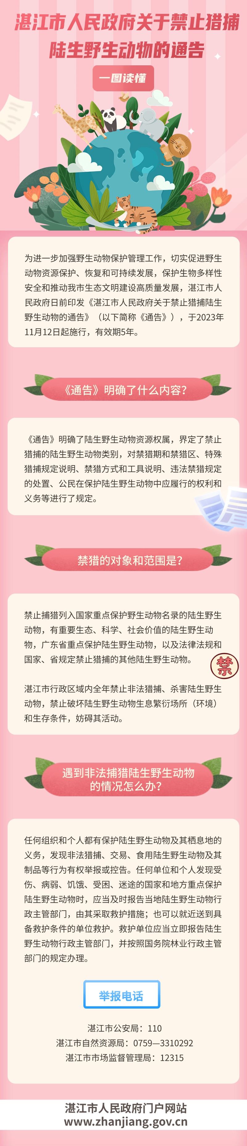 中美大都会 app市人民政府关于禁止猎捕陆生野生动物的通告 (1).jpg